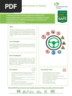 7 Global Golden Rules of Safety - Rule 7 - Vehicles, Mobile Equipment & Workplace - Draft