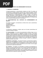 Contrato de Arrendamiento en Bolivia