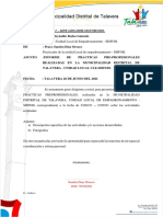 Informe N°001 de Practicas Concluidas en La Municipalidad de Talavera