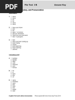 File Test 2 B Answer Key: Grammar, Vocabulary, and Pronunciation