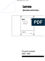 Operating Instructions: DC Speed Controller 4800 / 4900