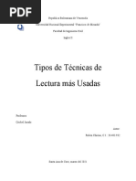 Tipos de Técnicas de Lectura - Ruben Chirino