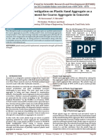 Experimental Investigation On Plastic Sand Aggregate As A Partial Replacement For Coarse Aggregate in Concrete