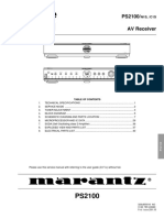 Service Manual: PS2100/ AV Receiver