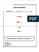 Lease Agreement: DATED THE .DAY OF 20