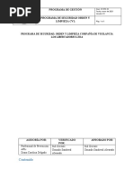 ST-PR-15 Programa de Gestion de Seguridad, Orden y Limpieza