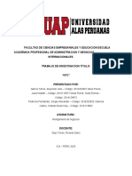 Facultad de Ciencias Empresariales Y Educacion Escuela Académica Profesional de Administracion Y Negocios Internacionales