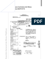 Reglamento para Contratos de Obras Públicas Decreto MOP Nº75