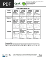 Rubrics in All Arnis Practical Tests