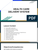 The Health Care Delivery System