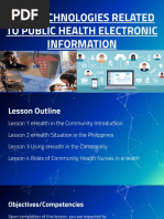 New Technologies Related To Public Health Electronic Information