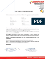 Certificado Operatividad Bsl-000 Busssssssss