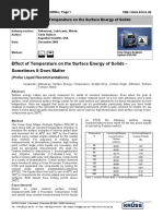 Effect of Temperature On The Surface Energy of Solids