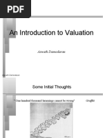 An Introduction To Valuation: Aswath Damodaran