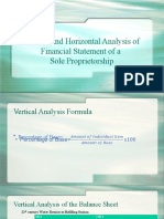 Vertical and Horizontal Analysis of Financial Statement of A Sole Proprietorship