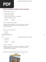 Artificial Intelligence Multiple Choice Questions