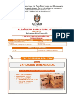 Variacion Dimencional y Alabeo - Albañileria