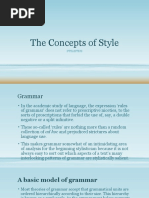 The Concepts of Style