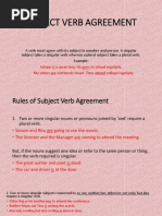 Subject Verb Agreement