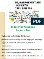 Engineering, Management and Society Ii CIE:522, EGM 502: Industrial Relations