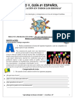 Guía de Español Ciclo V #1 Ceprodent 2021