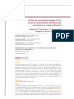 Análisis Del Uso de Las Tecnologías TIC Por Parte de Los Docentes de Las Instituciones Educativas de La Ciudad de Riohacha