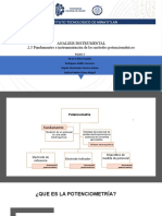 2.3 Fundamentos e Instrumentación de Los Métodos Potenciométricos