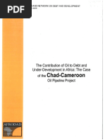 Of The Chad-Cameroon: The Contribution of Oil To Debt and Underdevelopment in Africa: The Case Oil Pipeline Project