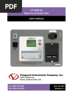 Digital Circuit Breaker Timer User'S Manual: Vanguard Instruments Company, Inc