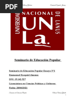 Educación Popular Trabajo Final Nº2