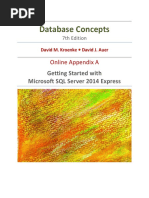 Database Concepts: Getting Started With Microsoft SQL Server 2014 Express