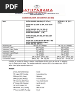 Academic Calender II, III, IV