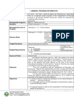 I. General Program Information Program Title Program Description Prerequisite Programs Duration Management Level of Program