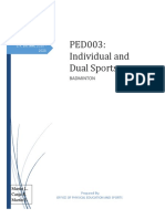 Ped003 - History&terminologies of Badminton