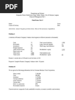 Final Exam-Part 2: Instructions: Answer The Given Problems Below. Show All The Necessary Computations