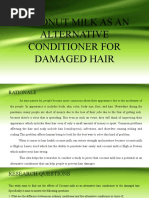 Coconutmilk As An Alternative Conditioner For Damaged Hair