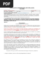 Evaluación Comprensión Lectora 5to Año Junio (1) Nicolas Oyarzun Jirafa