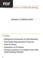 Introduction To Solid Modeling: Martiale G. ZEBAZE KANA