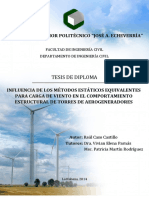 Influencia de Los Métodos Estáticos Equivalentes para Carga de Viento en El Comportamiento Estructural de Torres de Aerogeneradores