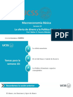 Sem 10 - La Oferta de Dinero y La Politica Monetaria