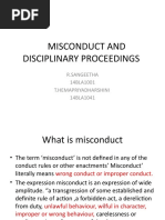 Misconduct and Disciplinary Proceedings: R.Sangeetha 14BLA1001 T.Hemapriyadharshini 14BLA1041