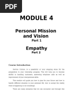 Personal Mission and Vision Empathy: Course Introduction