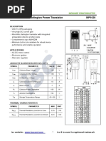 Silicon PNP Darlington Power Transistor MP1620: Description