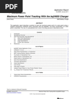 Maximum Power Point Tracking With The bq24650 Charger: Application Report