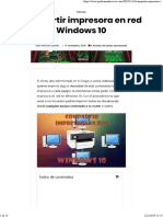 Compartir Impresora en Red Windows 10