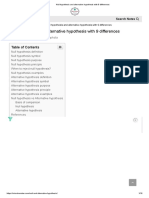 Null Hypothesis and Alternative Hypothesis With 9 Differences