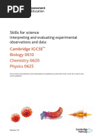 Skills For Science: Cambridge IGCSE Biology 0610 Chemistry 0620 Physics 0625