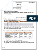 Linear Programing: Machine Time Per Unit (Minutes) Machine Capacity (Minutes Per Day)