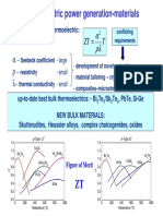 Thermoelectric Power Generation-Materials: What Makes A Good Thermoelectric