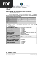 The Federal Democratic Republic of Ethiopia: SBD-Auxiliary Forms and Templates (Version 1, October 2010)